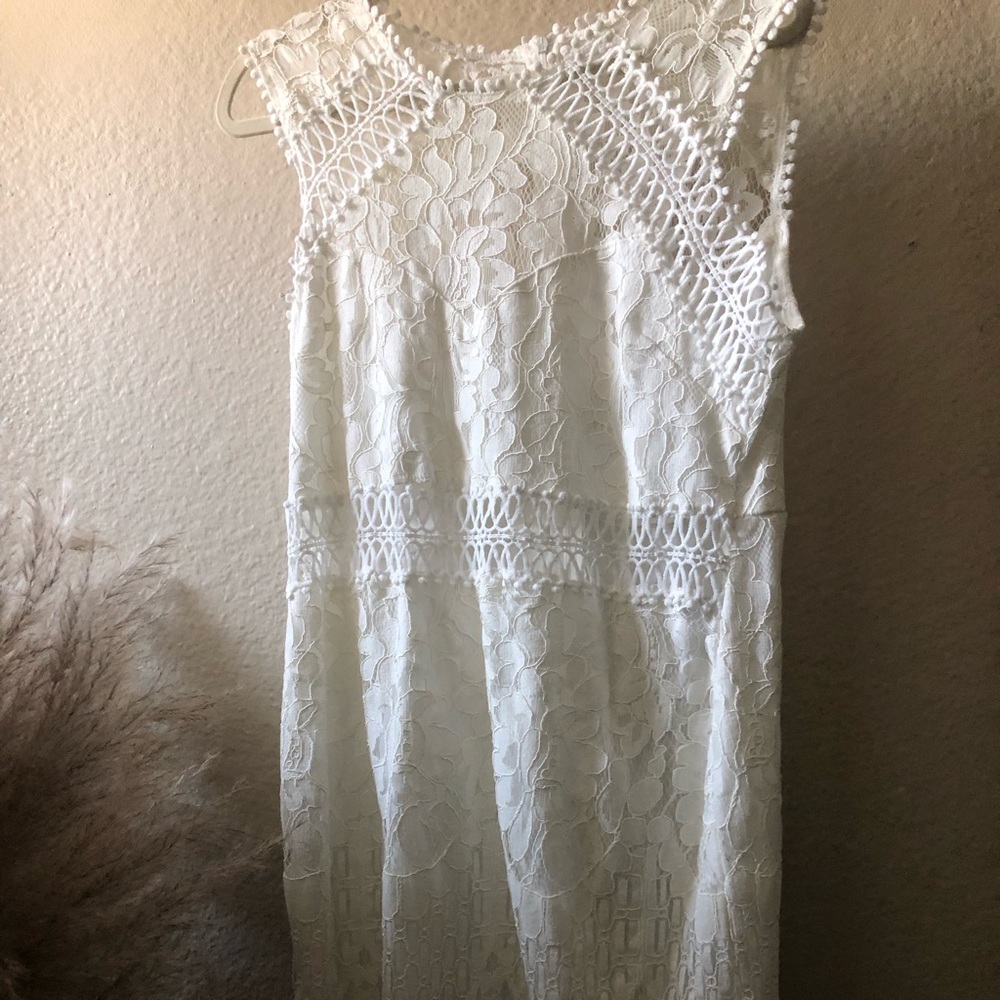 White lace dress (size L)